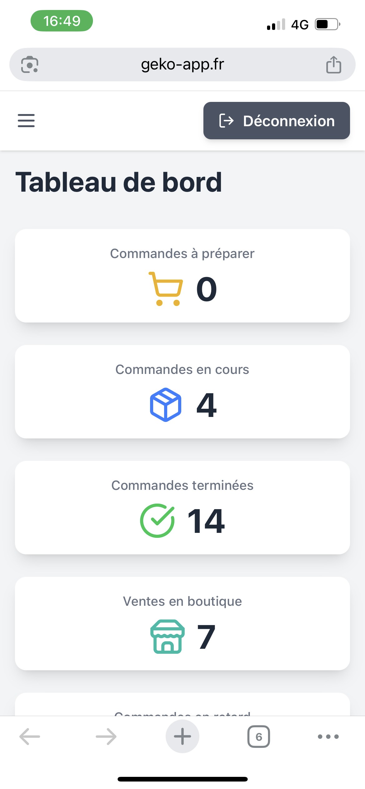 Exemple de gestion de commande