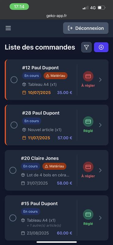Exemple de fiche produit